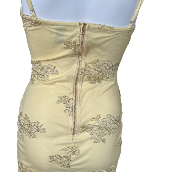 Windsor NWOT's - Womens Gold Tone Slit Mini Dress Sz. SM - Picture 10 of 15